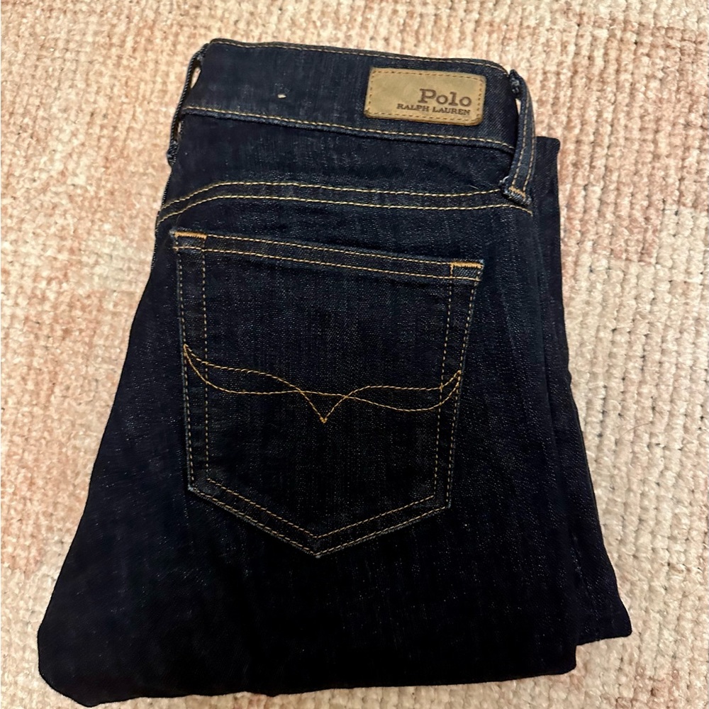 Ladies Polo dark denim jeans, size 27. Excellent condition with no rips or wear.